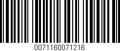 Código de barras (EAN, GTIN, SKU, ISBN): '0071160071216'