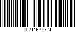 Código de barras (EAN, GTIN, SKU, ISBN): '007116REAN'