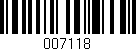 Código de barras (EAN, GTIN, SKU, ISBN): '007118'