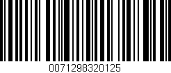 Código de barras (EAN, GTIN, SKU, ISBN): '0071298320125'