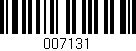 Código de barras (EAN, GTIN, SKU, ISBN): '007131'