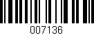 Código de barras (EAN, GTIN, SKU, ISBN): '007136'
