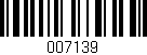 Código de barras (EAN, GTIN, SKU, ISBN): '007139'