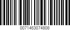 Código de barras (EAN, GTIN, SKU, ISBN): '0071463074808'