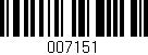 Código de barras (EAN, GTIN, SKU, ISBN): '007151'