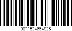 Código de barras (EAN, GTIN, SKU, ISBN): '0071524654925'
