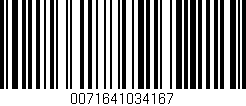 Código de barras (EAN, GTIN, SKU, ISBN): '0071641034167'