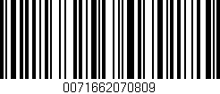 Código de barras (EAN, GTIN, SKU, ISBN): '0071662070809'