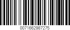 Código de barras (EAN, GTIN, SKU, ISBN): '0071662987275'