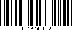 Código de barras (EAN, GTIN, SKU, ISBN): '0071691420392'