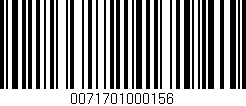 Código de barras (EAN, GTIN, SKU, ISBN): '0071701000156'