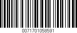 Código de barras (EAN, GTIN, SKU, ISBN): '0071701058591'