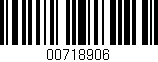 Código de barras (EAN, GTIN, SKU, ISBN): '00718906'