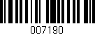 Código de barras (EAN, GTIN, SKU, ISBN): '007190'