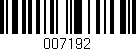 Código de barras (EAN, GTIN, SKU, ISBN): '007192'