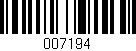 Código de barras (EAN, GTIN, SKU, ISBN): '007194'