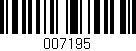 Código de barras (EAN, GTIN, SKU, ISBN): '007195'