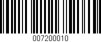 Código de barras (EAN, GTIN, SKU, ISBN): '007200010'