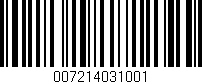 Código de barras (EAN, GTIN, SKU, ISBN): '007214031001'