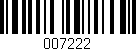 Código de barras (EAN, GTIN, SKU, ISBN): '007222'