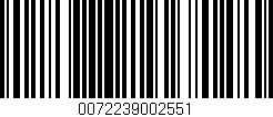 Código de barras (EAN, GTIN, SKU, ISBN): '0072239002551'