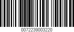Código de barras (EAN, GTIN, SKU, ISBN): '0072239003220'