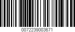 Código de barras (EAN, GTIN, SKU, ISBN): '0072239003671'