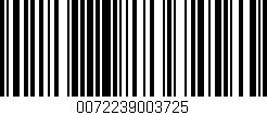 Código de barras (EAN, GTIN, SKU, ISBN): '0072239003725'