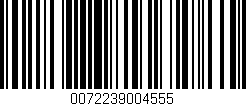 Código de barras (EAN, GTIN, SKU, ISBN): '0072239004555'