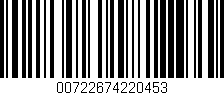 Código de barras (EAN, GTIN, SKU, ISBN): '00722674220453'