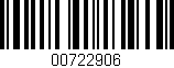Código de barras (EAN, GTIN, SKU, ISBN): '00722906'