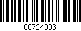 Código de barras (EAN, GTIN, SKU, ISBN): '00724306'