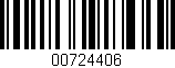 Código de barras (EAN, GTIN, SKU, ISBN): '00724406'