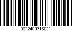 Código de barras (EAN, GTIN, SKU, ISBN): '0072489716031'