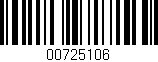Código de barras (EAN, GTIN, SKU, ISBN): '00725106'