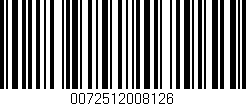 Código de barras (EAN, GTIN, SKU, ISBN): '0072512008126'