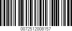 Código de barras (EAN, GTIN, SKU, ISBN): '0072512008157'