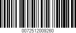 Código de barras (EAN, GTIN, SKU, ISBN): '0072512009260'
