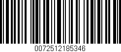 Código de barras (EAN, GTIN, SKU, ISBN): '0072512185346'