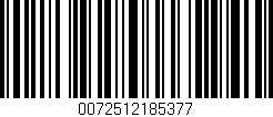 Código de barras (EAN, GTIN, SKU, ISBN): '0072512185377'