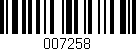 Código de barras (EAN, GTIN, SKU, ISBN): '007258'