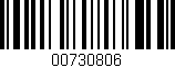 Código de barras (EAN, GTIN, SKU, ISBN): '00730806'