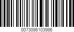 Código de barras (EAN, GTIN, SKU, ISBN): '0073096103986'