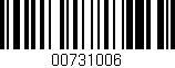Código de barras (EAN, GTIN, SKU, ISBN): '00731006'