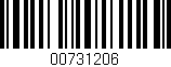 Código de barras (EAN, GTIN, SKU, ISBN): '00731206'