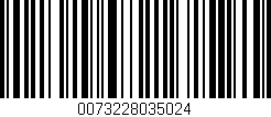 Código de barras (EAN, GTIN, SKU, ISBN): '0073228035024'