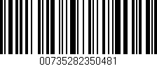 Código de barras (EAN, GTIN, SKU, ISBN): '00735282350481'