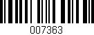 Código de barras (EAN, GTIN, SKU, ISBN): '007363'