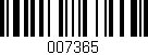 Código de barras (EAN, GTIN, SKU, ISBN): '007365'