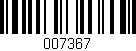 Código de barras (EAN, GTIN, SKU, ISBN): '007367'